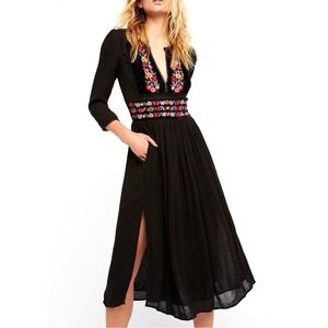 free people molly jo midi dress Free People Molly Jo Midi Dress in Blossom Combo